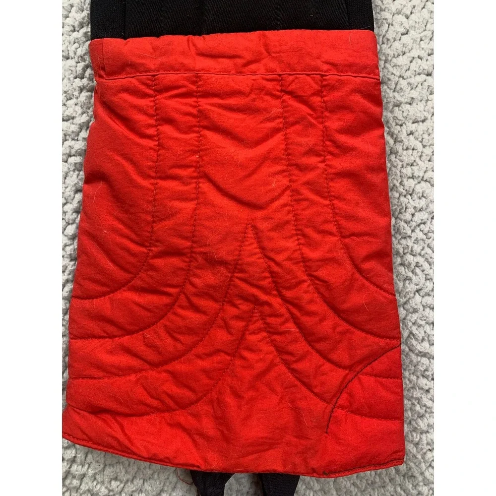 Vintage Profile Ski Pants Youth 12 Black Red Wool‎ Blend Stirrup Insulated